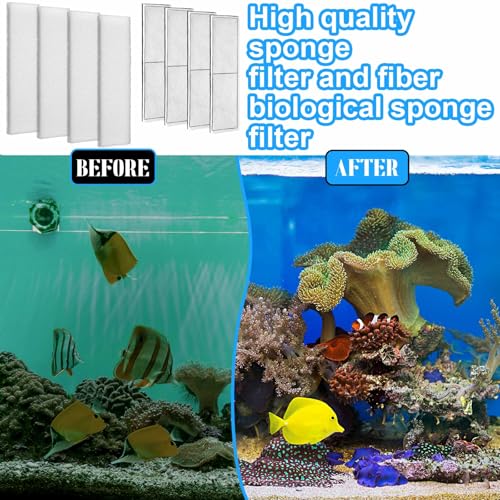 15 Pcs Underwater Filter Media Compatible with Fluval U4, Including 4 Biological Foam Mat, 4 Poly/Carbon, 500g Bio-Ring, 4 Mesh Bags, 2 Grease, Maintenance & Replacement Filter Media Kit - size: Compatible with Fluval U4