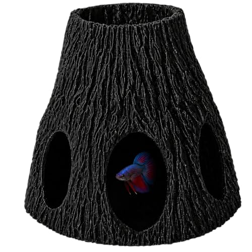 Volcano Fish Hide for Aquarium – Loach Cave, Shrimp Hide & Fish Hideout | Natural Look Aquascape Cave