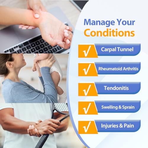 Wrist Ice Pack for Carpal Tunnel, Reusable Hot Cold Therapy Hand Ice Pack Wrap Wrist Ice Brace for Hand Surgery, Rheumatoid, Tendinitis, Swelling, Injuries, Pain Relief