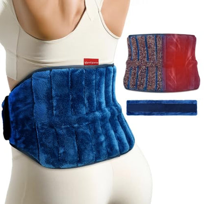 Comfytemp Microwavable Moist Heating Pad for Back and Waist Pain Relief | FSA Eligible HSA Warm Compress for Sciatica, Lower Back, Period Cramps, Hot Therapy for Women, Men, Home Office, Comfort Gift