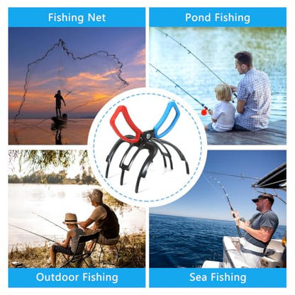 3 Claw Fish Gripper, Metal Fishing Pliers Gripper, Non-Slip Fish Grabber Tool, Multifunctional Fish Grips Clamp for Catch and Release, Lightweight Fishing Accessories - color: 3 Claw