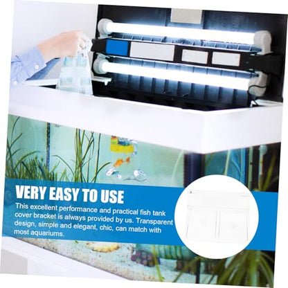4pcs Sturdy Acrylic Fish Tank Lid Supports Aquarium Cover Racks for and Design for Optimal Support