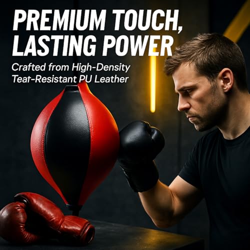 TARSHYRY Double End Bag Boxing Ball,PU Leather Double End Punching Bag Boxing Striking Improve Reflexes, Fast Speed Hanging Boxing Ball for Training, TARSHYRYzinw1pgkq0