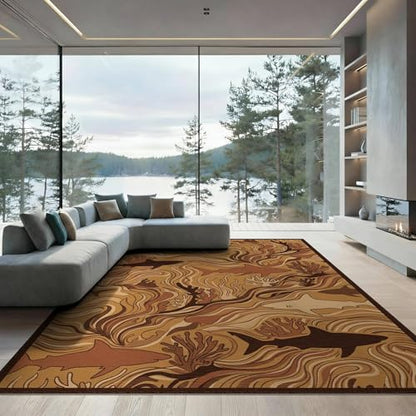 8'x10' Washable Flatwoven Rug, Beige Modern Shark Stain Resistant Extra Large Carpet for Dining Room, Large Office, Lounge, Non-Slip Chair-Friendly Mat | Ref:2067563 - color: Beige/Pattern 25, size: 8' x 10' (Rectangular)