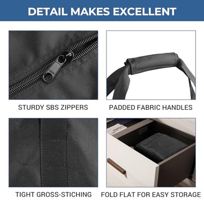 COOLBEBE 45 Inch Tripod Carrying Case - 45x7x7 Inch Storage Bag for Light Stands, Fishing Rods, Tent Poles, and Camera Gear, Water Resistant, Black