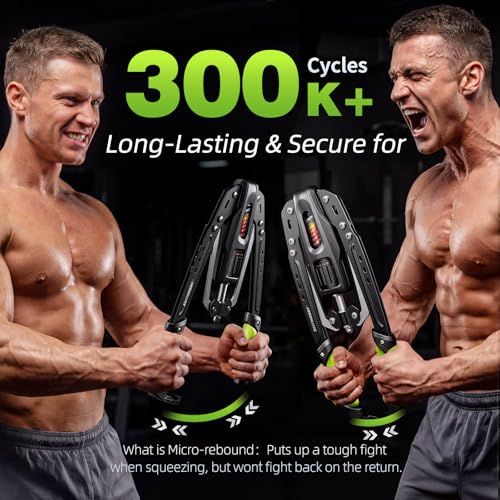 EAST MOUNT Twister Arm Exerciser, Adjustable Hydraulic Resistance 22–440 lbs, Arm Chest & Shoulder Strength Trainer for Home Workouts, Upper Body Muscle Builder, Fitness Training Equipment - color: Lime