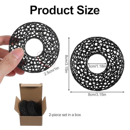 2 Pack Shrimp Cave for Aquarium, Shrimp Hide and Hideout for Cherry Shrimps, Fish Tank Accessories for Breeding & Molting and Hiding & Resting, Realistic Aquarium Caves and Hideouts (Black)