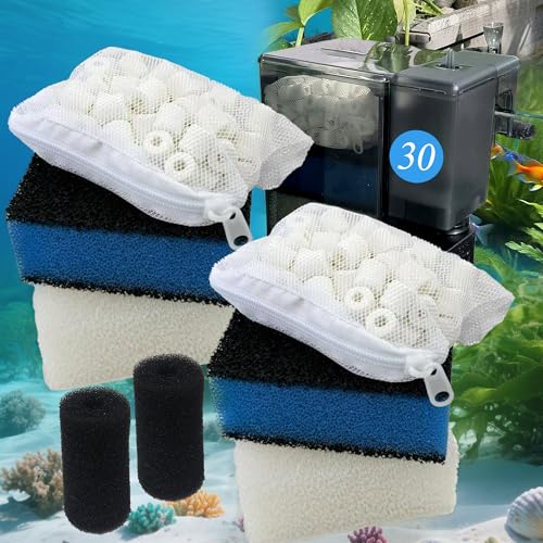 2 Sets of 3-Stage Filtration Filter for AquaClear 30 Power Filter | Replacement Maintenance Kit for Fish Tank Filter for Aquarium
