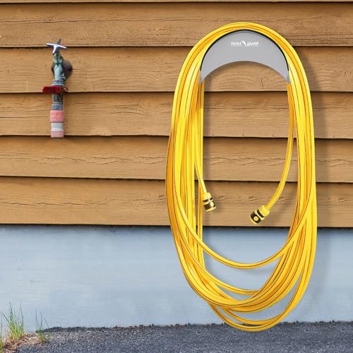 FLORA GUARD Garden Hose Holder, Heavy-Duty Hose Hanger, Holds Up to 125 ft, Garden Rack Wall Mount for Outside, Rust and Slip Resistant, Gray - color: 2Pack Gray
