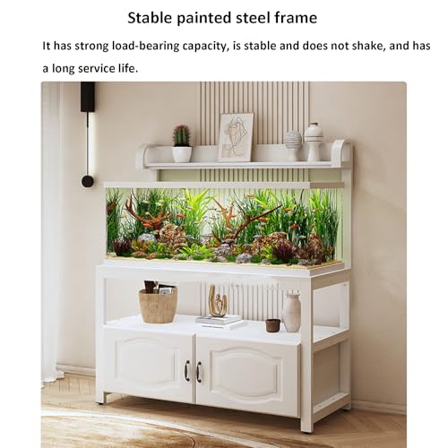 3-Tier Metal Fish Tank Stand, Adjustable Aquarium Storage Shelf, Versatile Reptile & Terrarium Table, Sturdy Home Office Organizer for Pets and Aquatic Decor