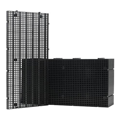 LINLAN 12 Pieces 5.9x11.8in (15X30cm) High-Density Aquarium Grid Plastic, Fish Tank Divider, Egg Crate for DIY Filtration and Bottom Protection in Aquascaping