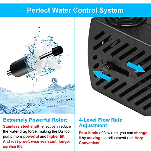 50GPH 3W Small Submersible Water Pump Mini Fountain Pump Ultra Quiet For Aquarium Fish Tank Pond Statuary Hydroponics