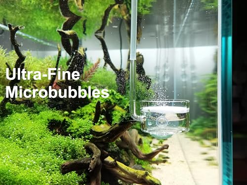Pollen Glass CO2 Diffuser with U-Shape Connecting Tube for Aquarium Planted Tank (2" for 50-80 US gallons)