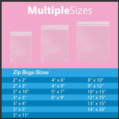 1000 Pcs- 14" x 20" Large Zip Bags for Storage - Reclosable Plastic Zip Poly Bags for Clothing, T-Shirts, Pants