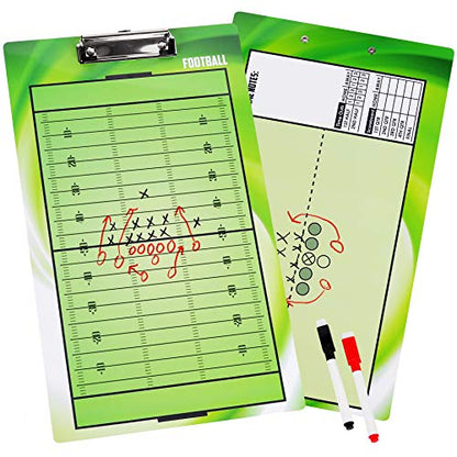 BETTERLINE Football Coaching Board Double Sided Dry Erase Clipboard Sports