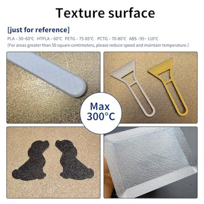 Upgraded 2 Packs 165x165mm for Adventure 3,Ender 2 pro Build Plate Double Sided Textured Flexible Spring Steel PEI Sheet Magnetic Bed for Adventurer 3/Ender 2 pro/LulzBot Mini 2 Desktop 3D Printer.