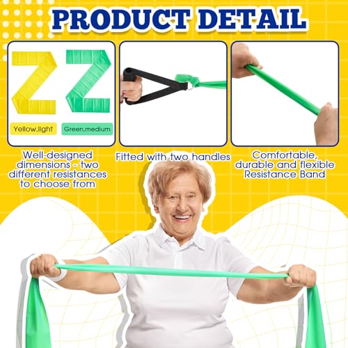 2 Pcs Resistance Band with Handles for Seniors - color: black