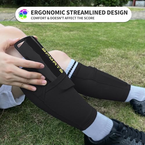Toddler Kids Youth Soccer Shin Guards with Sleeves for Ages 3-15 - color: Black, size: S ( 3'3" - 3'10" Tall )