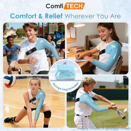 ComfiTECH Youth Shoulder Arm Ice Pack Wrap for Young Pitchers, Small - size: Small