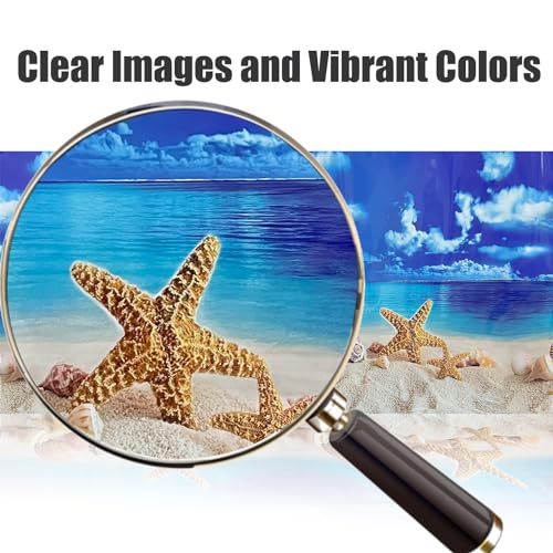 Fish Aquarium Background Poster Beach Fish Backdrop for Aquarium 10 20 Gallon Tank Wallpaper Fish Tank Background Double Sides Fish Tank Stickers