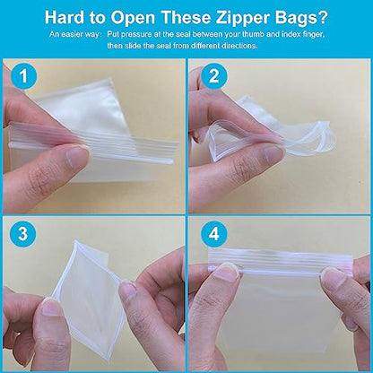 4''x 6'', (Pack of 200) 2 mil Clear Plastic Reclosable Zip Poly Bags with Resealable Lock Seal Zipper for Photo, Jewelry, Bakery, Treats, Treats, Travel, Storage, Packaging & Shipping - size: 4" x 6"
