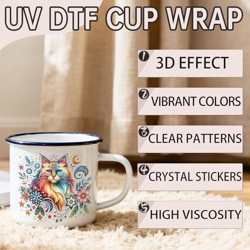 12 PCS UV DTF Cup Wrap Stickers, Folk Art Animal Rub on Transfers for Crafts, Permanent DIY Transfer Decals for 16oz Libbey Glass Cans, Mugs, Candles, Easy to Apply Art Stickers - style: Folk Art Animal