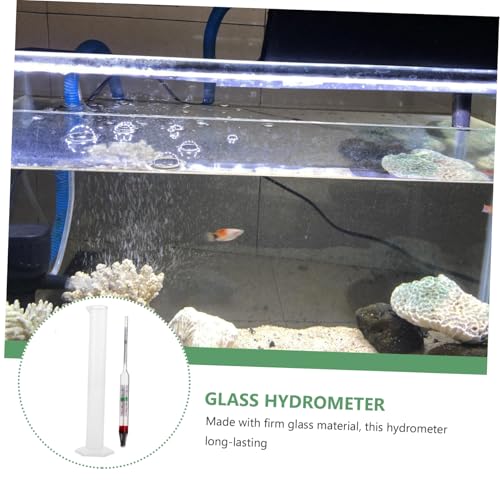 MAGICLULU 1set Aquarium Hydrometer Testing Tool Accurate Densitometer for Fish Tank with Measuring Cylinder Essential for Seawater Monitoring