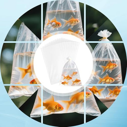 6"x12" 2 Mil Plastic Clear Leak-Proof Fish Shipping Bags - Double Bottom Seal for Industrial & Healthcare Use 100Pcs