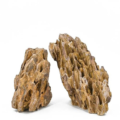 Dragon Stone Aquarium Rocks 5lb Seiryu Stone for Aquariums Landscaping Model Fish Tanks Terrariums Vivariums Paludarium Amphibian Enclosures(2-4 inches) - size: 5LB(2-4 inches)