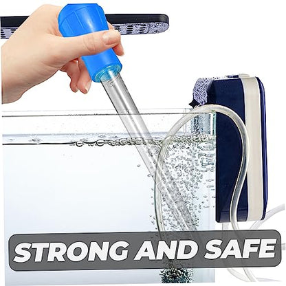 2pcs Fish Tank Siphon Pump Extension Tubes for Gravel Cleaning and Water Change Handheld Fish Tank Vacuum Cleaner Easy to Use Aquarium Accessory