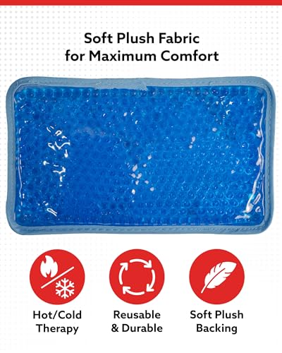 Alpi Rectangle Plush Gel Bead Ice Pack Reusable Muscle Aches & Relaxation - color: Baby Blue, size: Rectangle 2 Pack