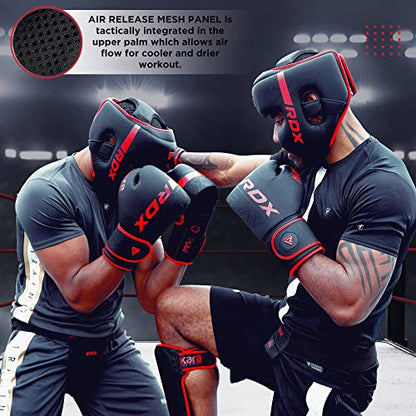 RDX Boxing Gloves 10 Oz Men Women with Boxing Hand Wraps Inner Gloves, Mexican Style Boxing Wrist Straps, Heavy Punching Bag Gloves for Kickboxing, Muay Thai, MMA Martial Arts