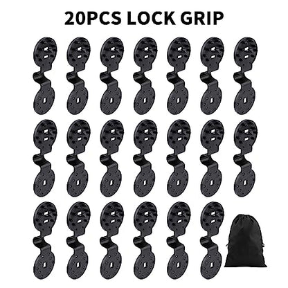 20pcs Shade Cloth Clips,Sunscreen Net Clips Heavy Duty Plastic Lock Grip Sunshade Clip for Greenhouse Outdoor Garden Patio Awning Mesh Fabric Clamp Fix Tarp Clip - color: 20pcs Shade Cloth Clips