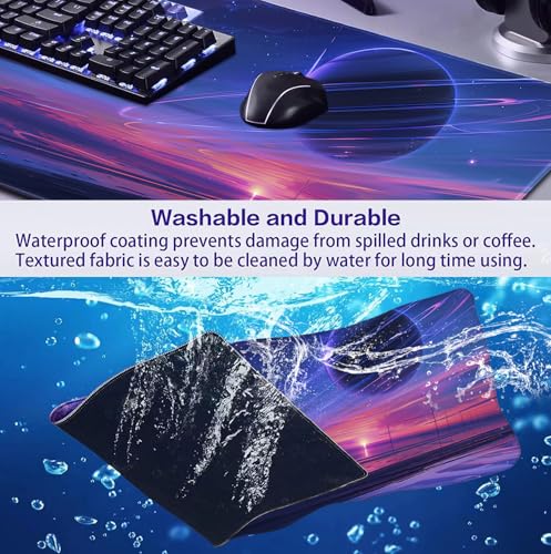 Space Landscape Computer Mouse Pad, XXL Laptop Gaming Mouse Keyboard Pad | The Surface Of The Mouse Pad Is Designed With Fiber Woven Material, And The Base Is Made Of Natural Anti Slip Rubber. - color: Anime Landscape