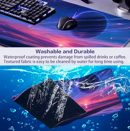 Space Landscape Computer Mouse Pad, XXL Laptop Gaming Mouse Keyboard Pad | The Surface Of The Mouse Pad Is Designed With Fiber Woven Material, And The Base Is Made Of Natural Anti Slip Rubber. - color: Anime Landscape