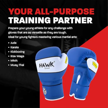 Kids Boxing Gloves for Kids Children Youth Punching Bag Kickboxing Muay Thai Mitts MMA Training Sparring Gloves - color: Blue, size: 4 oz