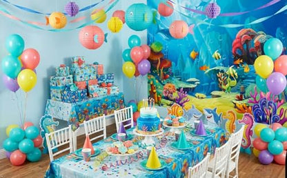 CHAIYA Under The Sea Backdrop Ocean Little Mermaid Backdrop Background for Under The Sea Theme Baby Shower Photo Booth Banner Party Cake Table Decoration 7x5ft
