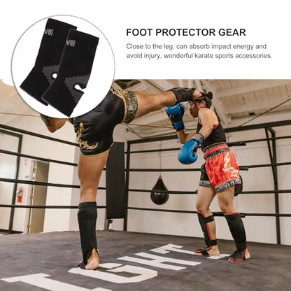 2pcs Boxing Foot Protector for Karate Practitioners, Black