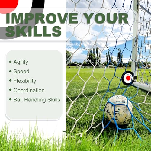 Soccer Targets for Goal, Training Equipment for Football Hockey Lacrosse - Goal Target Discs & Adjustable Straps, Football Shooting Aiming Agility Practice Game - size: #2 (2 pack x 9.8")