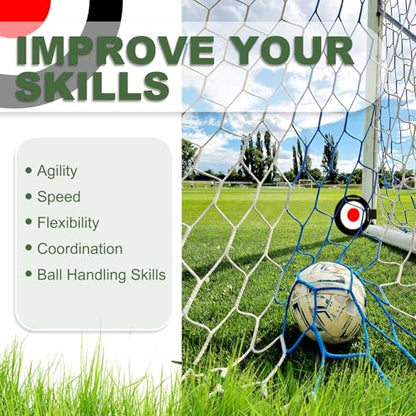 Soccer Targets for Goal, Training Equipment for Football Hockey Lacrosse - Goal Target Discs & Adjustable Straps, Football Shooting Aiming Agility Practice Game - size: #2 (2 pack x 9.8")