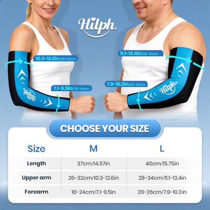Hilph Full Arm Elbow Ice Pack Sleeve for Pitchers, Extended-Length Design - size: Medium