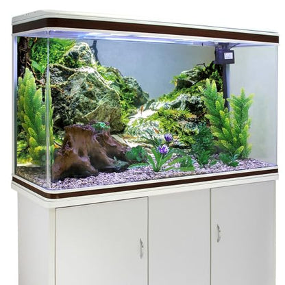 AWERT 24x16 inches Aquarium Background Stone Aquarium Background Aquatic Plant River Bed & Lake Fish Tank Background Vinyl Background