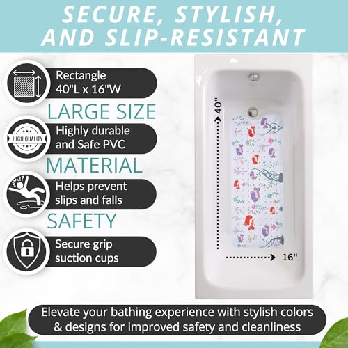 Kids Non Slip Bath Mat - Baby Bath Mat Non Slip - Bath Tub Mat Kids - Bathtub Mat Non Slip Baby - Baby Tub Mat - Baby Bath Mat for Tub - Anti Slip Shower Mat Kids - Bath Mat Toddler (Bath Aquarium) - color: Aquarium Print