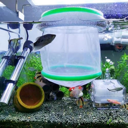 Aquarium Breeder Net Double Layer Nylon Hatchery for Fish Breeding Isolation Feeding Injured Fish 7.87x5.91inch