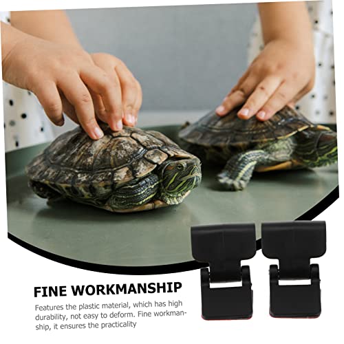 Mikikit Reptile Feeding Tank Buckle 4pcs Tortoise Breeding Box Latch Turtle Aquarium Accessory