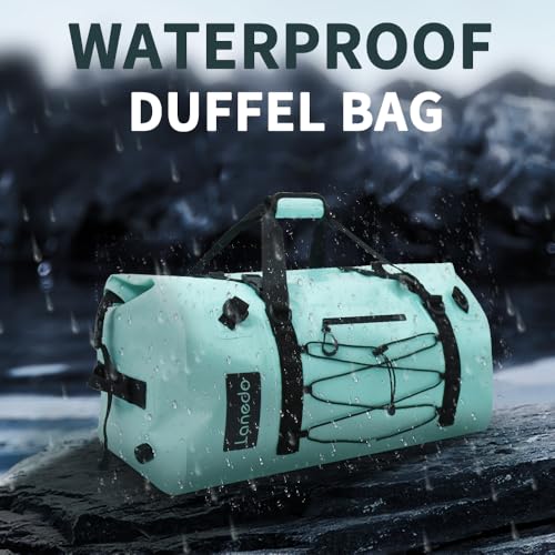 80L Dry Bag Large Waterproof Bag Roll-Top Heavy Duty Fishing Duffel Bag with Durable Straps & Handles for Kayaking Paddle boarding Boating Rafting Fishing - color: Lake Blue