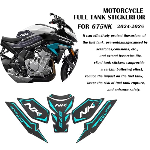 For 675NK 675nk 2026 2025 Motorcycle Accessories Fuel Tank Protection Stickers Gas Tank Pad Anti Slip Decoration Decals Kits (Blue)