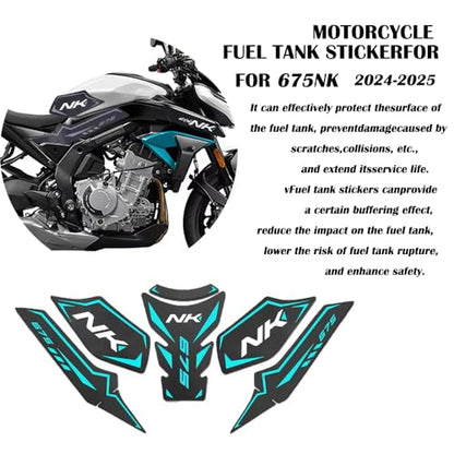 For 675NK 675nk 2026 2025 Motorcycle Accessories Fuel Tank Protection Stickers Gas Tank Pad Anti Slip Decoration Decals Kits (Blue)