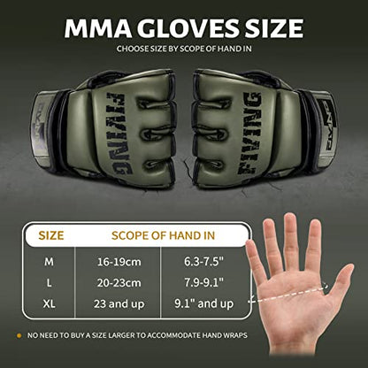 MMA Gloves for Sparring,Muay Thai,Training - color: Olive/Black, size: Medium