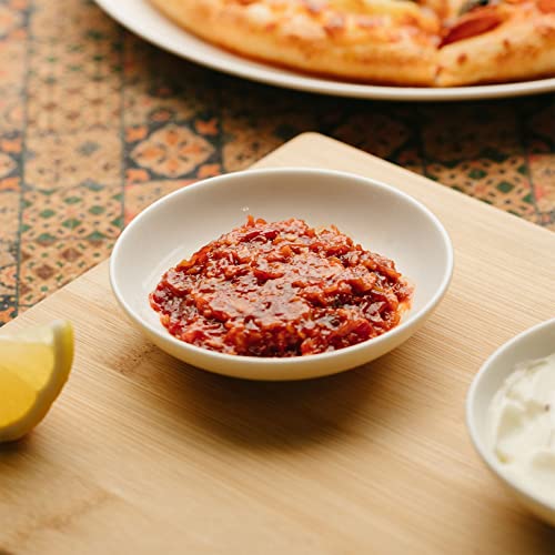 Brew To A Tea - Ceramic Porcelain Dipping Bowls, 3 Oz, Set of 12, White, Modern Style, Round Shape, Classic Theme, Oven Safe, Microwave & Dishwasher Safe